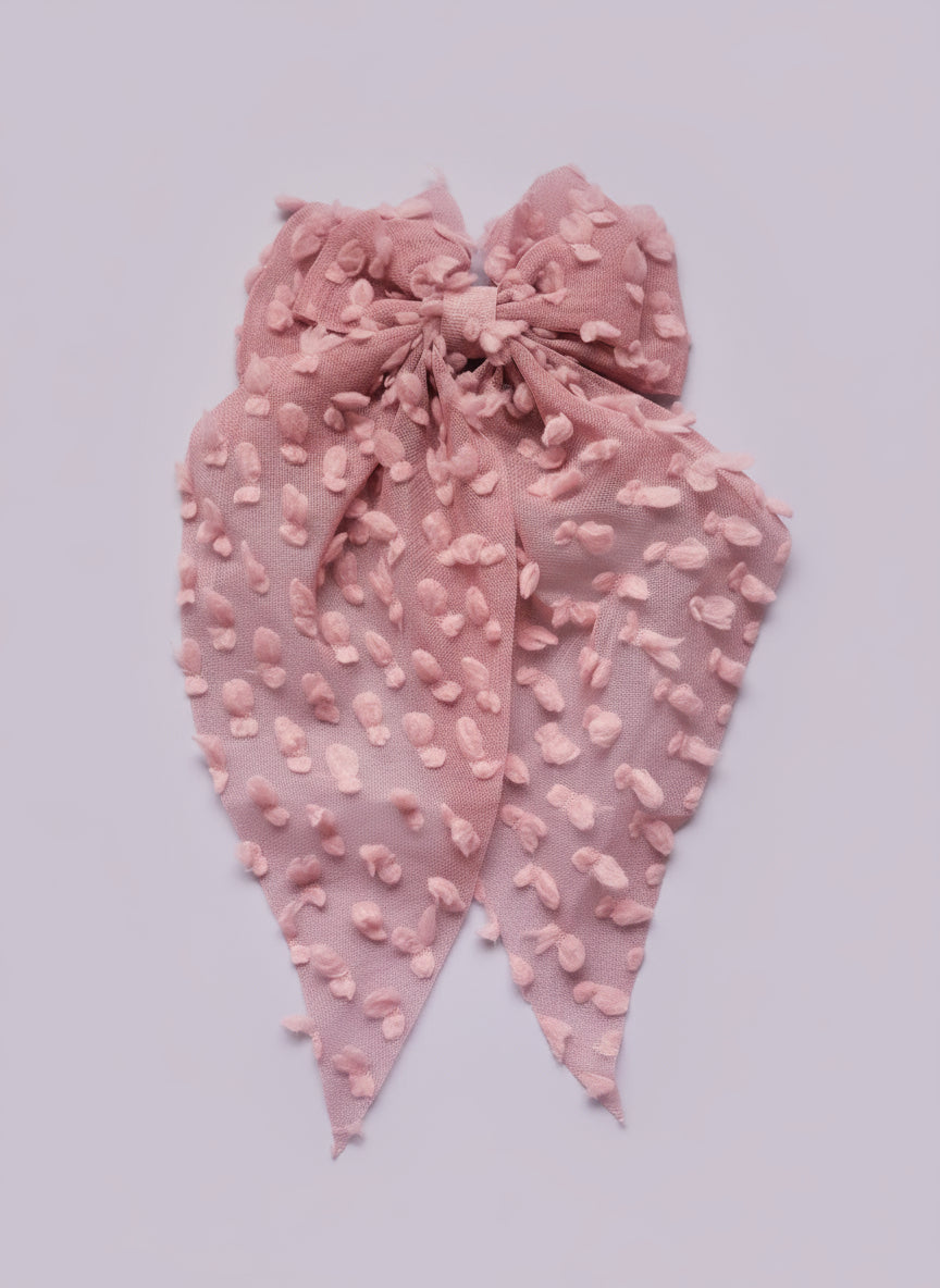 "Rouge" Unique Dark Pink Oversize Hairbow with Texture