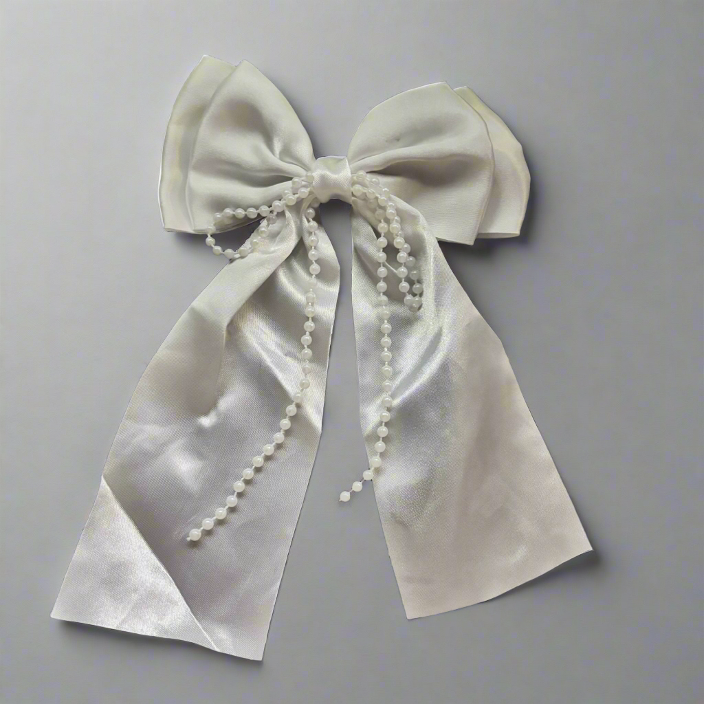 “White Cake” Large Oversized Hair Bow