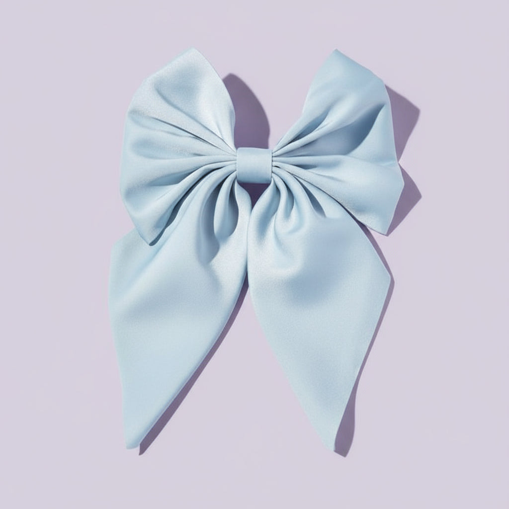 "Cinder" Unique Large Light Blue Oversized Hair bow