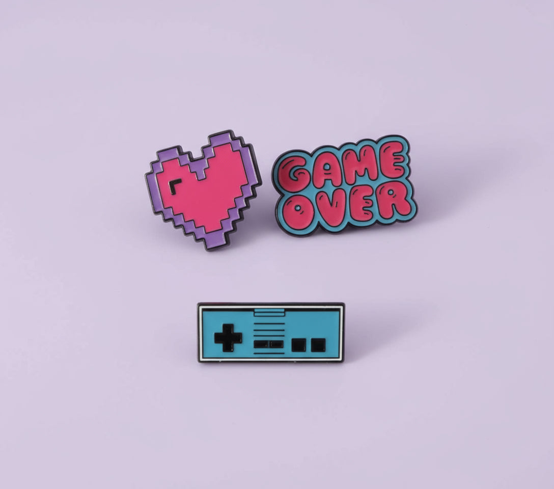 "Retro" 80s Unique Arcade Style Lapel Pins