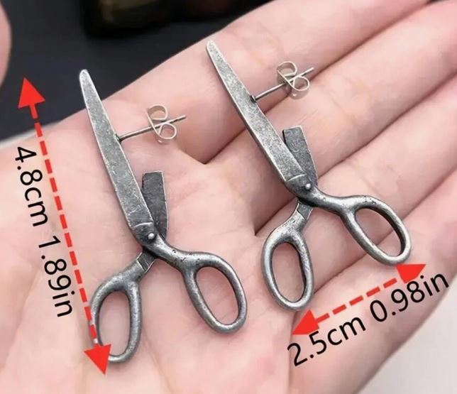 "Sharper" Vintage Scissor Shaped Earrings