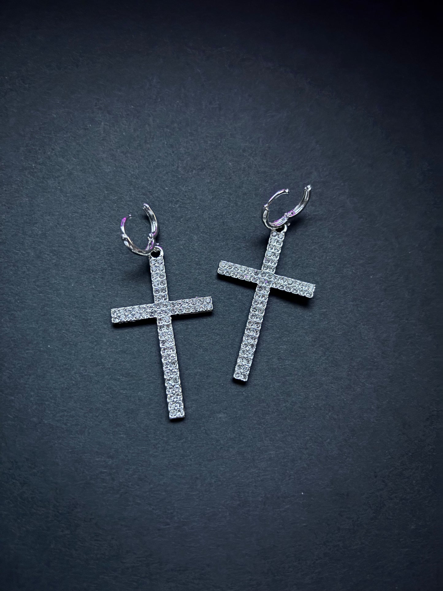 “Neo Cross” Gothic Hoop Earrings