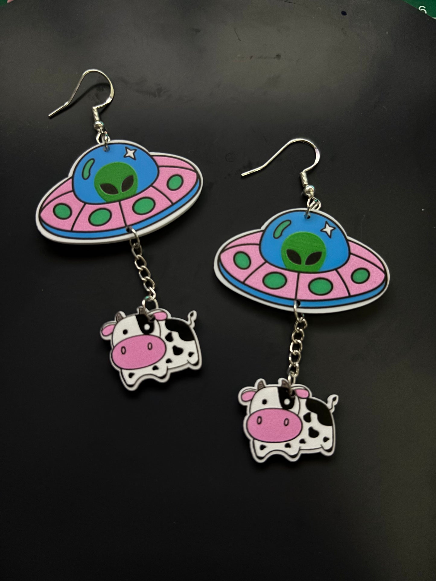 "Beam Me Moo" Earrings