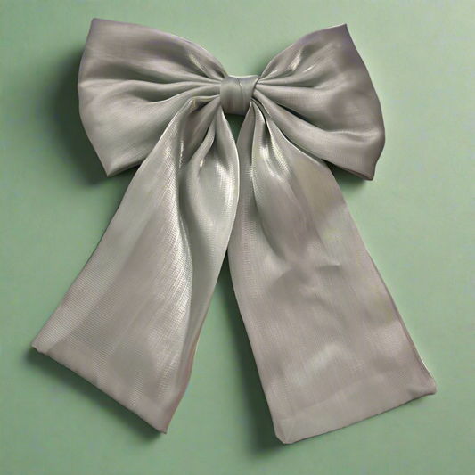 “Manic Green” Sheer oversized Hair Bow