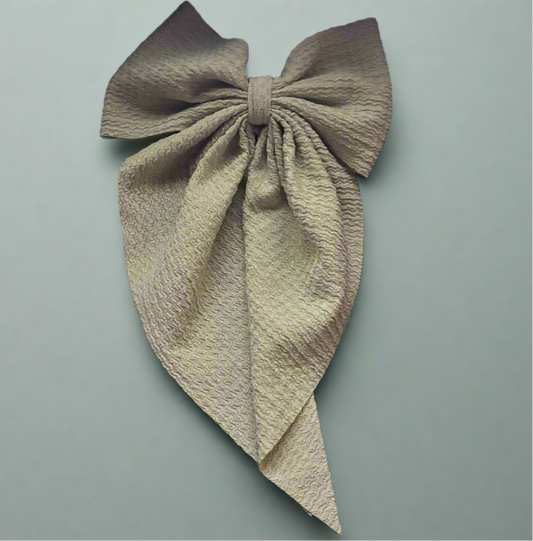 “70s Green” Unique Oversized Hair Bow