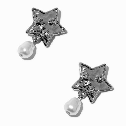 "Starri" Unique Hammered Stud Earrings