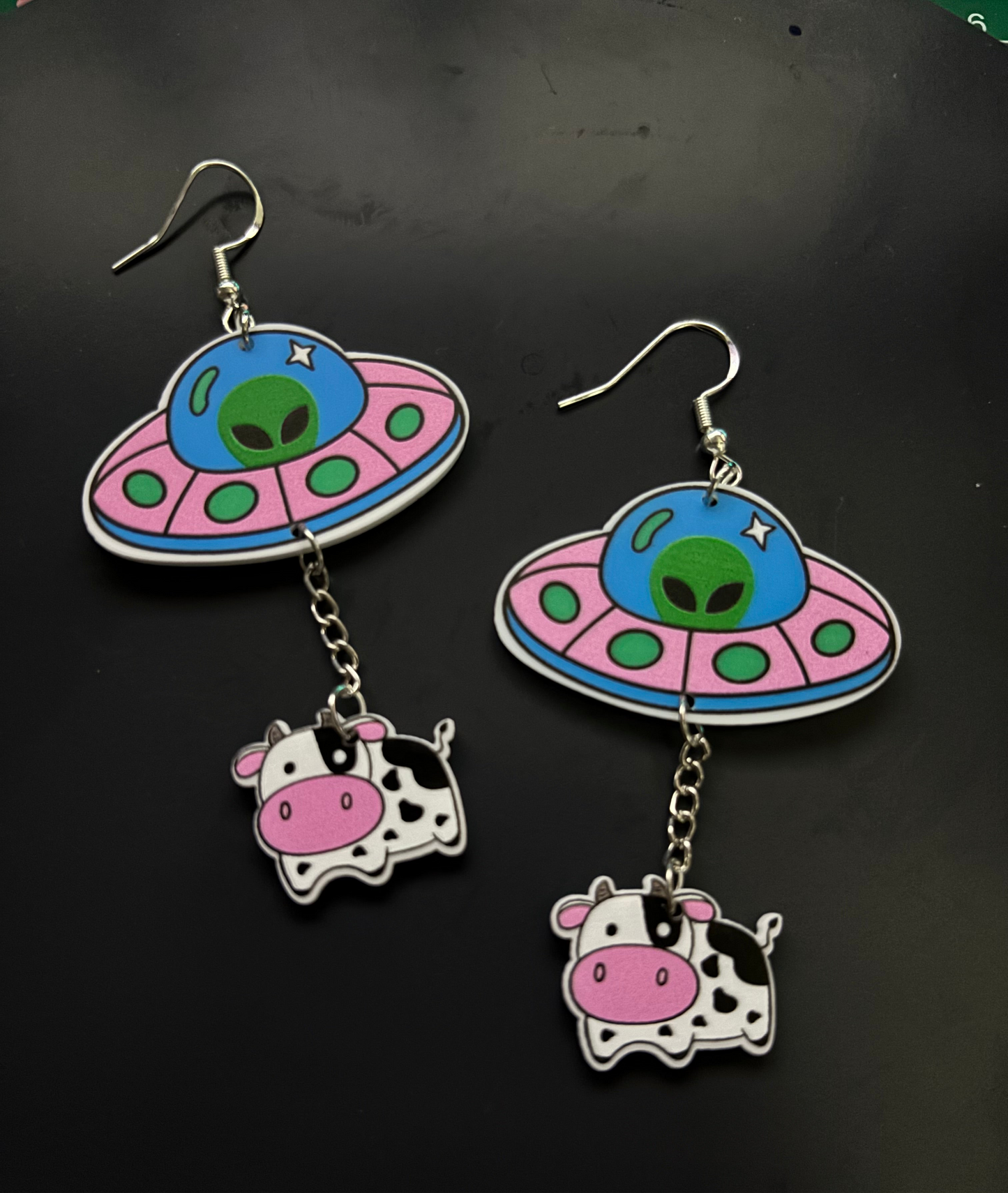 "Beam Me Moo" Earrings
