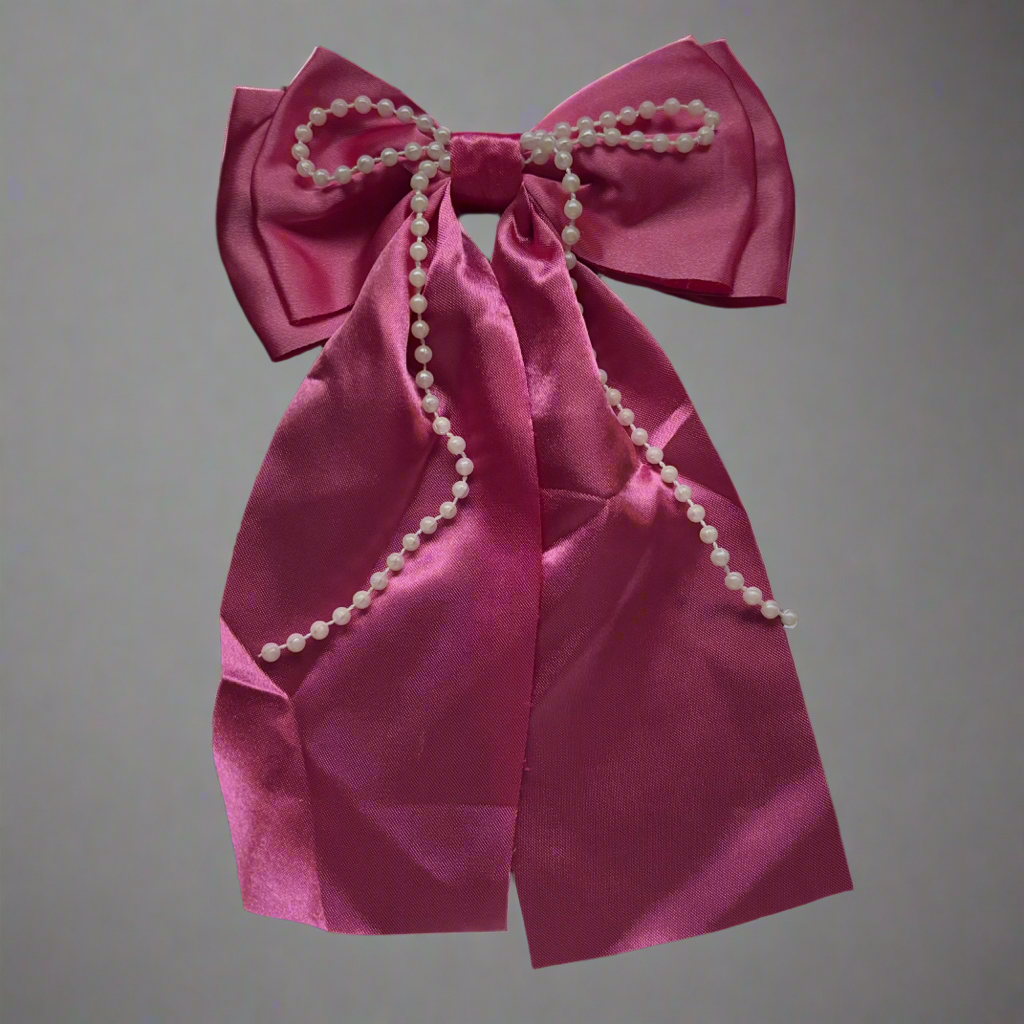 “Pearly Pink” large oversized hair Bow
