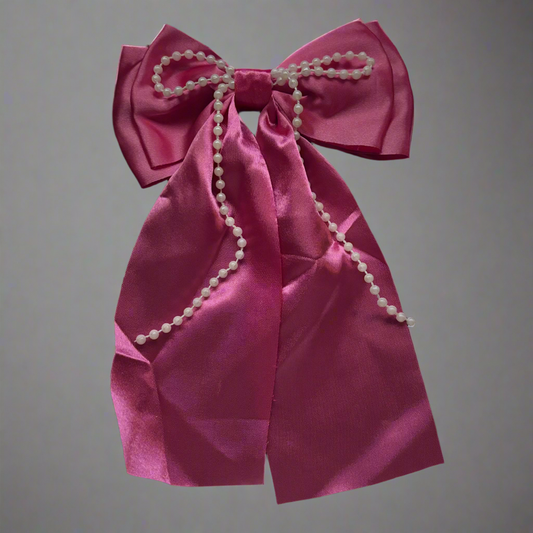 “Pearly Pink” large oversized hair Bow