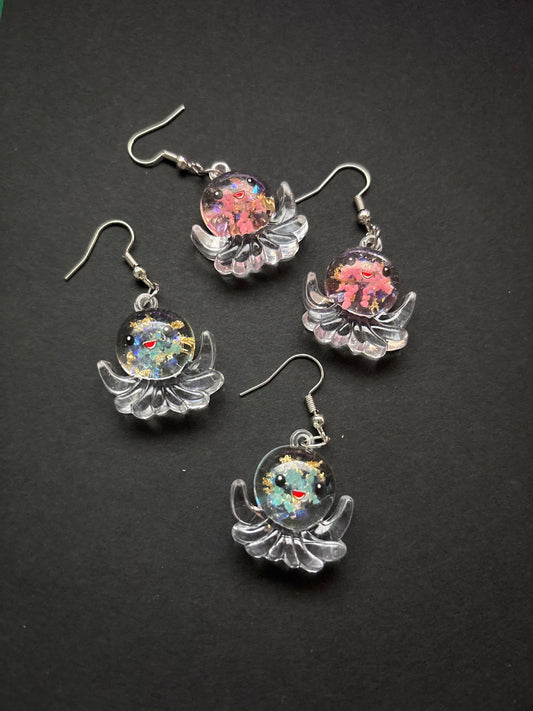 “Octo” Glitter Dangle Earrings