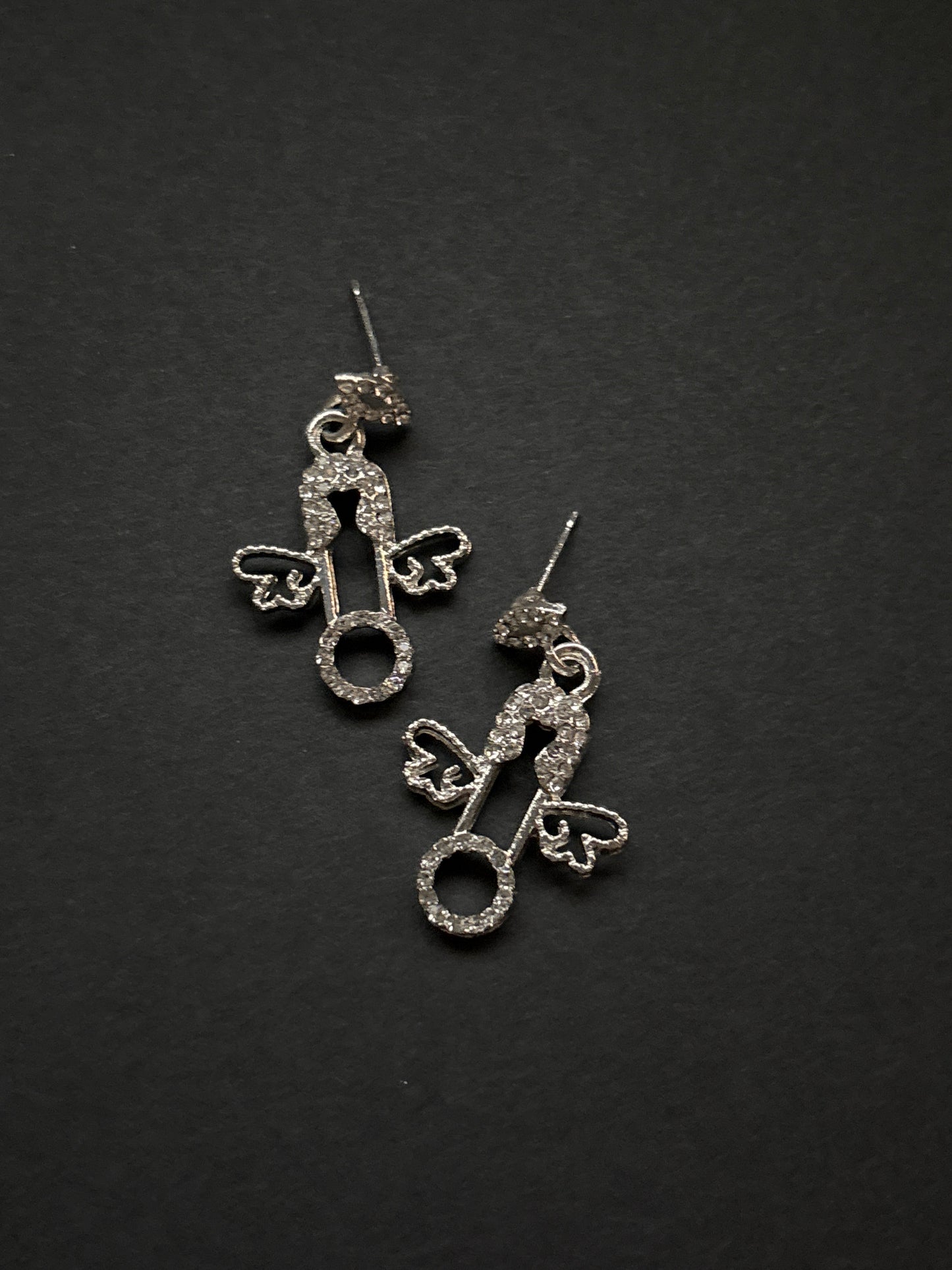 “Angelic” Safety Pin Stud Earrings