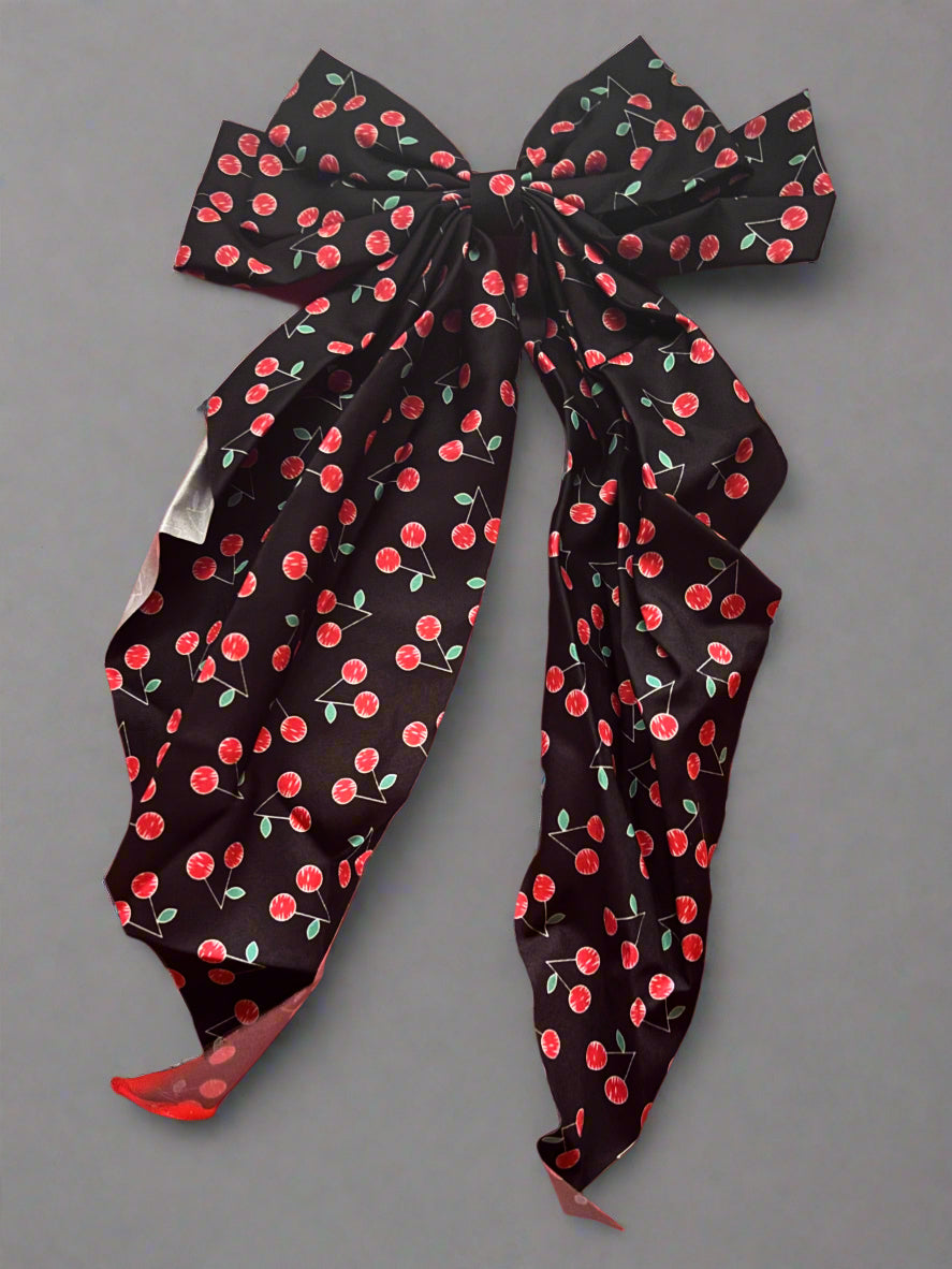 "Guided" Unique Black Cherry Bow