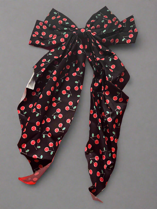 "Guided" Unique Black Cherry Bow