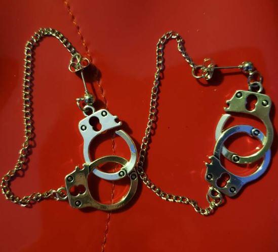 "Freedom" Unique Handcuff Gothic Earrings