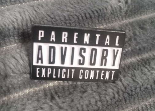 "Parental Advisory" Music Lapel Pin