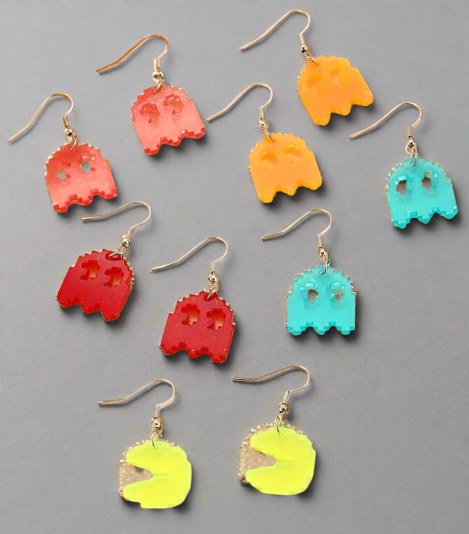 "Ghastly" Unique video game inspired earrings