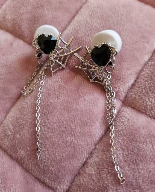 "Web of Love" Cute Web Unique Stud Earrings