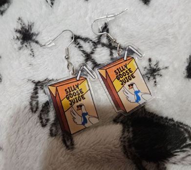 "Goose Juice" Cute Acrylic Earrings