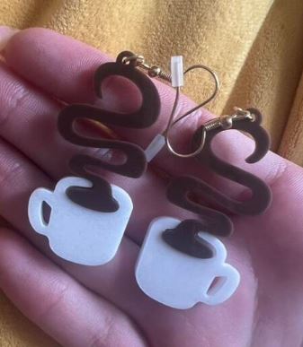"Coffee" unique Coffee Earrings