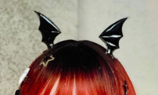 "Batty For You" Cute 2PC Bat Win Hair Clips