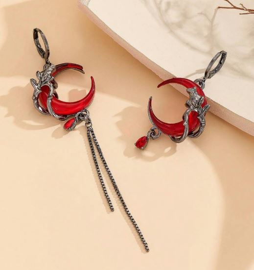 "Granite" Unique Gothic Vampire Earrings